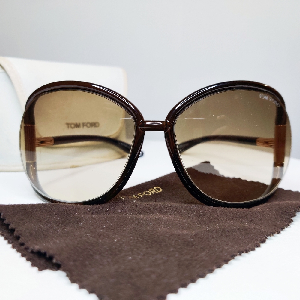 TOM FORD OVERSIZED SOFT ROUND SUNGLASSES